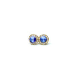 18mm Celestial Button Color Earrings - Gold Plate