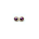 18mm Celestial Button Color Earrings - Gold Plate