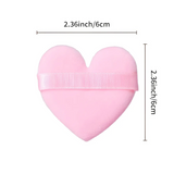 Pink Heart Cosmetic Puffs