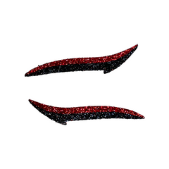 Red & Black | Glitter Eyeliner Sticker