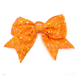 8" Neon Sparkle Sequin Hair Bows