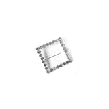 Chunky Square Rhinestone Brooches