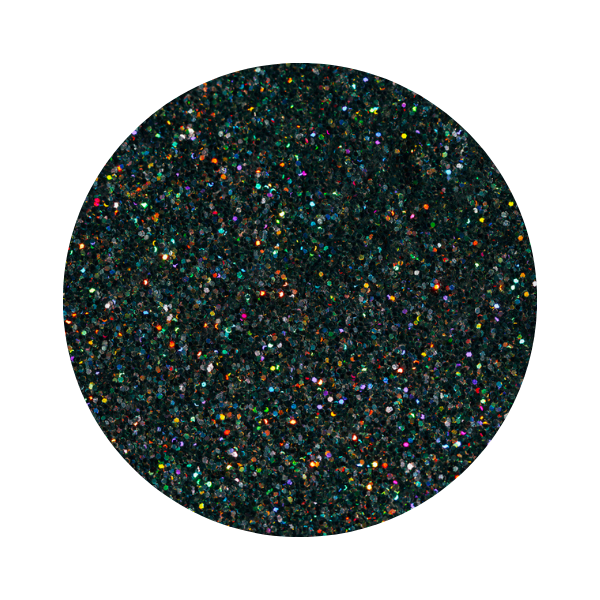 Black Holographic Glitter –