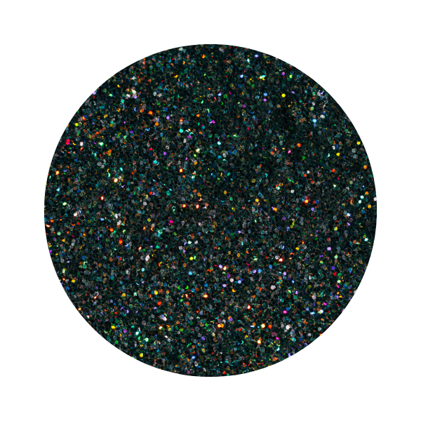 black holographic glitter