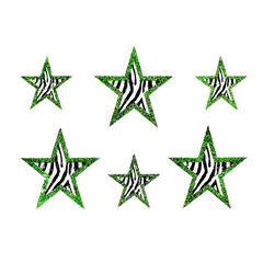 Zebra Star Stickers