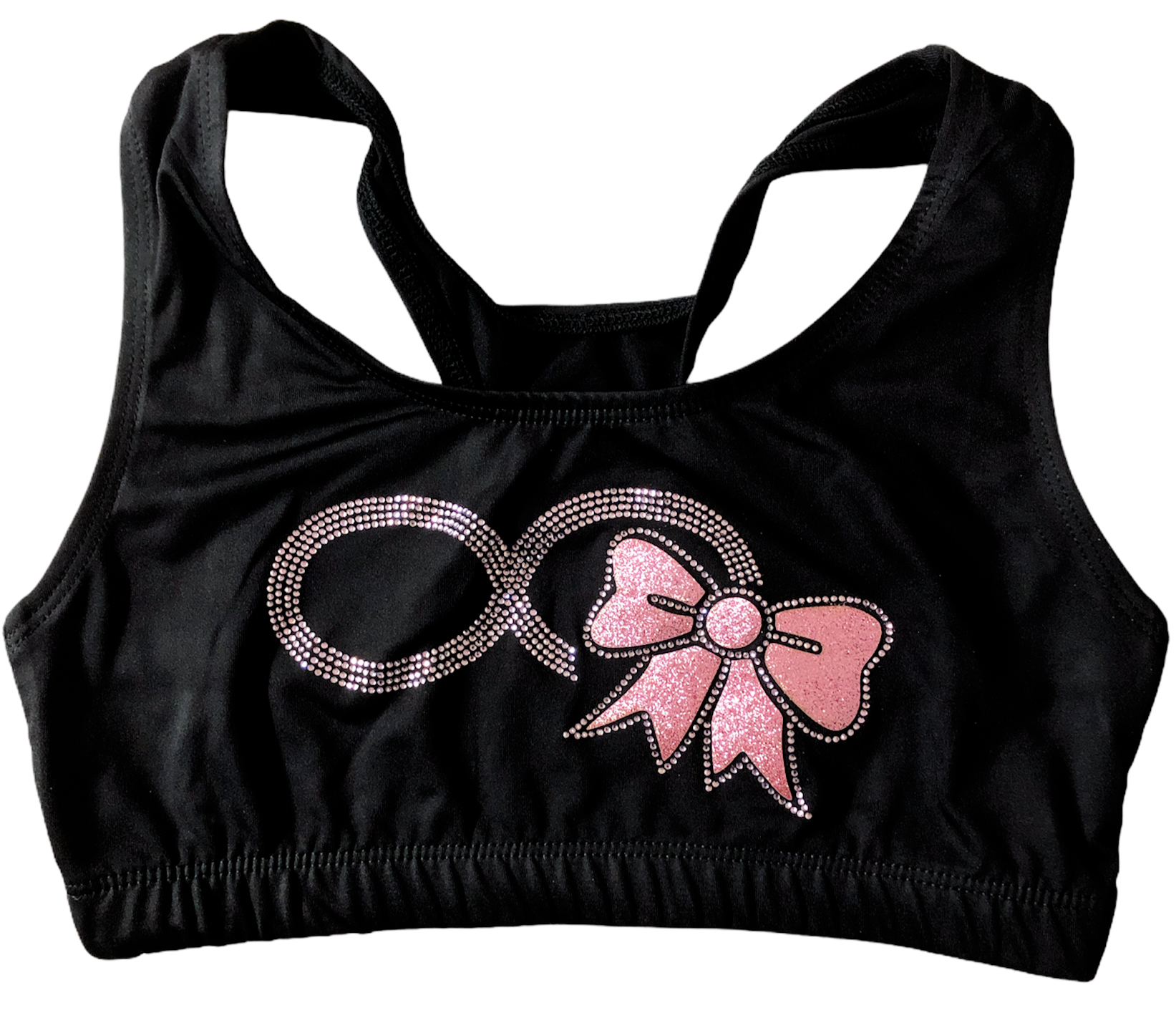 Hot Pink Decal Cheer Sports Bra