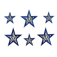 Zebra Star Stickers