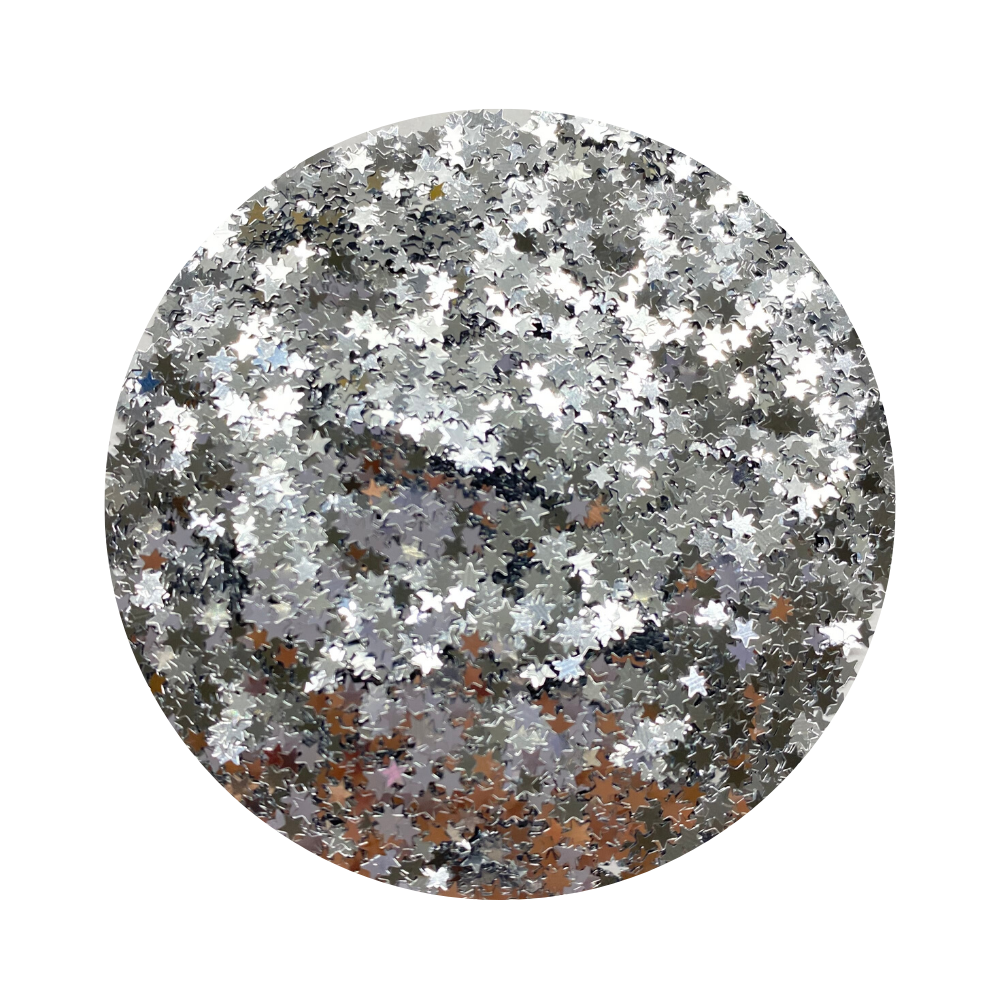 Silver Glitter Stars