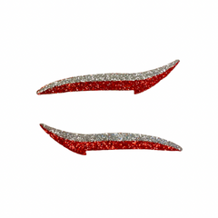 Red & Silver Glitter Eyeliner Sticker